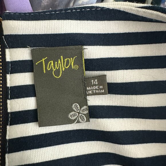 2/$24 Taylor Stripe and Floral Print A-line Dress Multi 14 #A0279 TRB2 - Picture 5 of 8